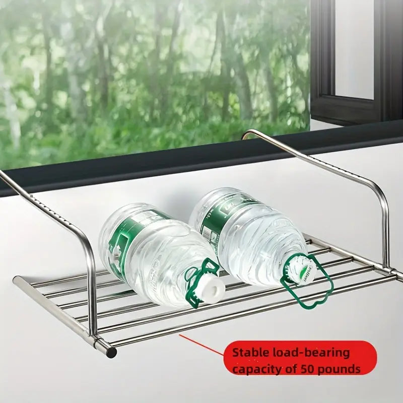 (Buy 1 Get 1 Free) Retractable Shoe Rack, Drying Racks | Shoe Socks Towel Hanging Clothes Drying Rack for Balcony Windows | Adjustable Cloth Hanger (Stainless Steel)