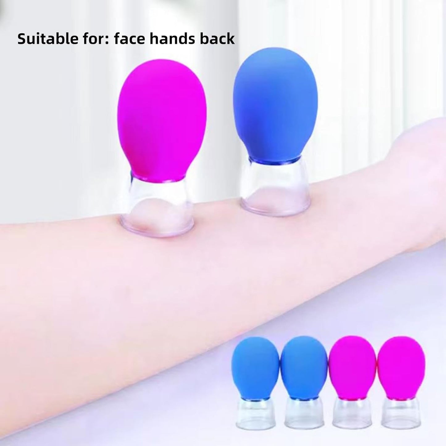 (8 Piece) Face Cupping Glass Massager Cupping Cup