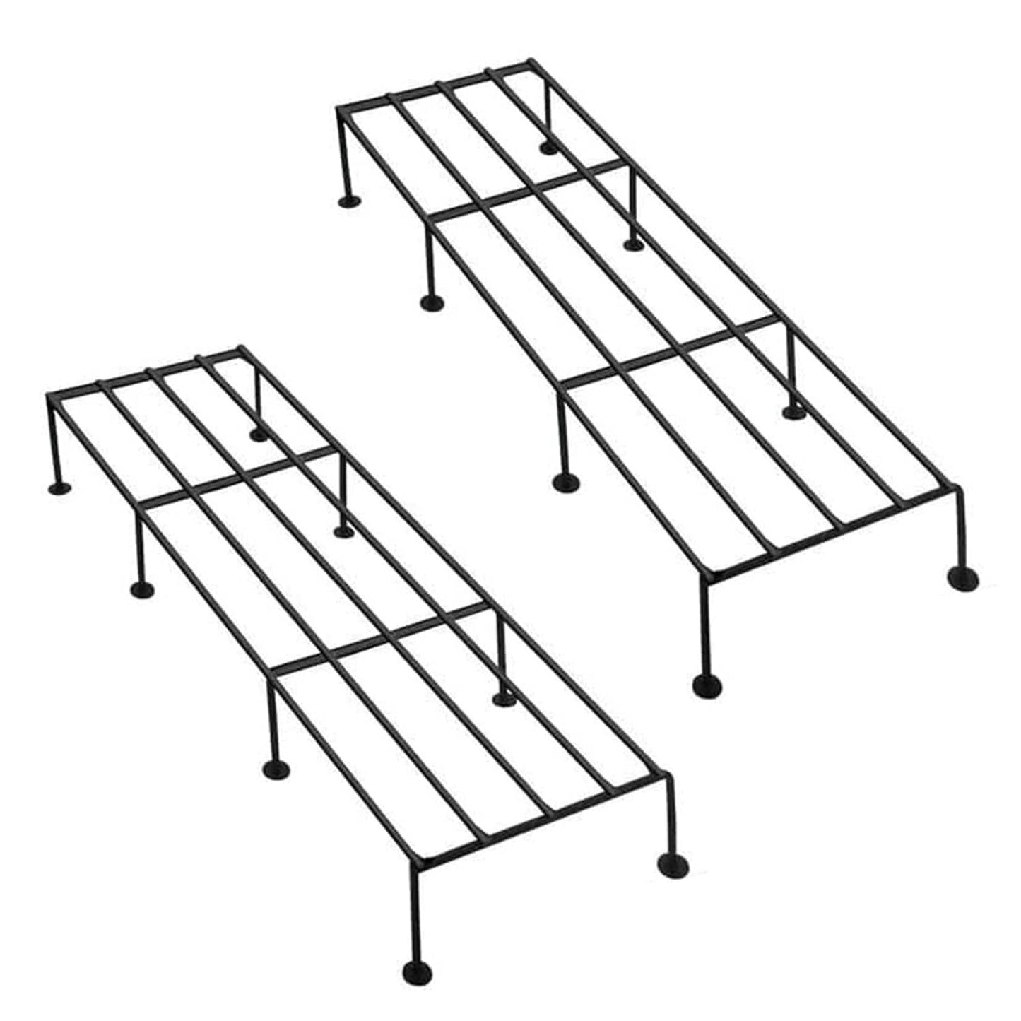 Anti Rust Rectangular Metal Plant Stand (Pack of 4) - 24 inches, Gardening Stand for Balcony, Indoor & Outdoor Use
