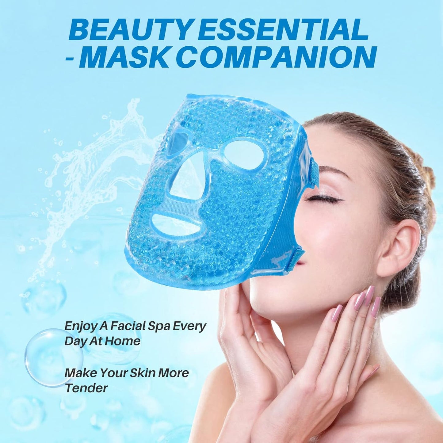 (Free Eye Mask) Face Ice Pack Reduce Face Puff, Dark Circles
