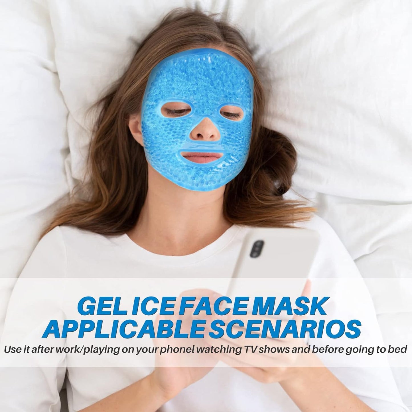 (Free Eye Mask) Face Ice Pack Reduce Face Puff, Dark Circles