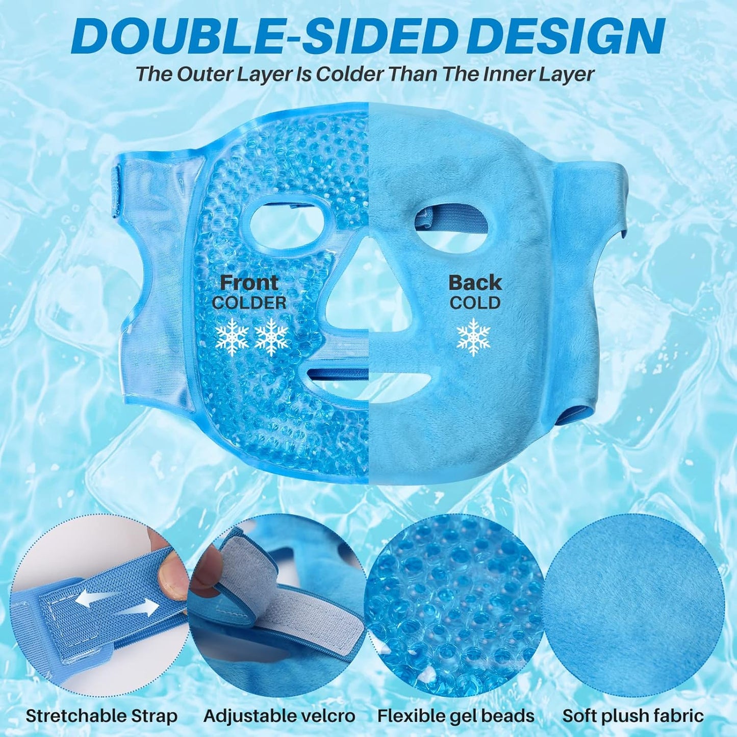 (Free Eye Mask) Face Ice Pack Reduce Face Puff, Dark Circles