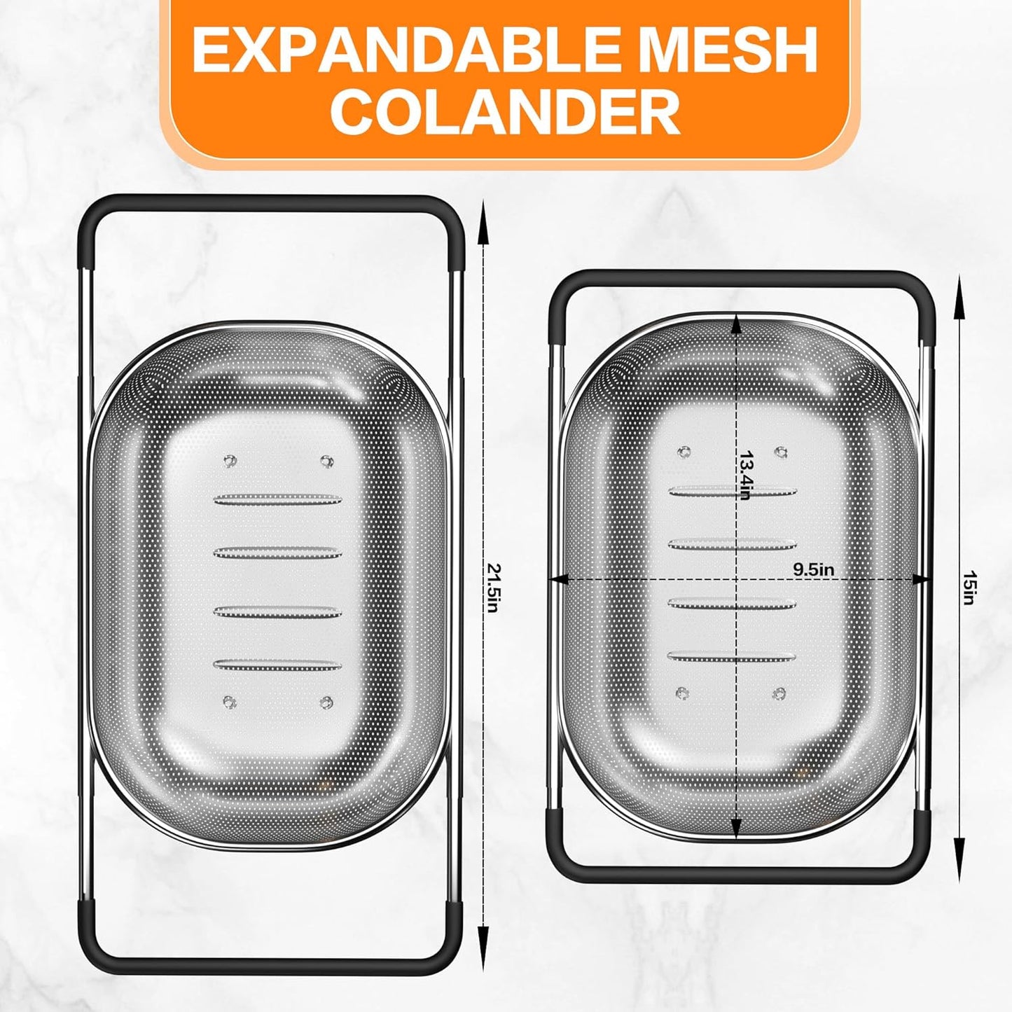 Drain Basket for Kitchen Sink, Collapsible Sink Drain Basket Safe to Use Kitchen Tool for Rinsing for Vegetables for Washing for Fruits'