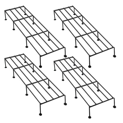 Anti Rust Rectangular Metal Plant Stand (Pack of 4) - 24 inches, Gardening Stand for Balcony, Indoor & Outdoor Use