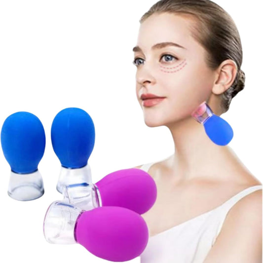 (8 Piece) Face Cupping Glass Massager Cupping Cup