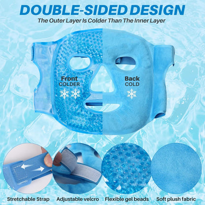 (Free Eye Mask) Face Ice Pack Reduce Face Puff, Dark Circles